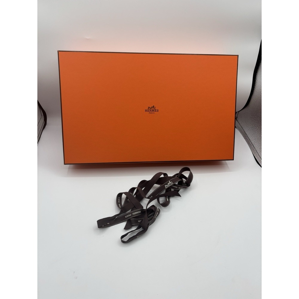 Hermes‎ Authentic Empty Gift box Tissue Ribbon 15"x9.5"x3"
